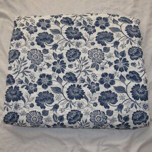 IKEA ANGSORT Premium 100% Linen Duvet Cover KING Blue White Floral 86" x 102"